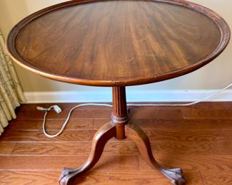 Antique round accent table