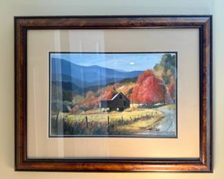 Framed print numbered and signed by Jim Gray (#164/350)