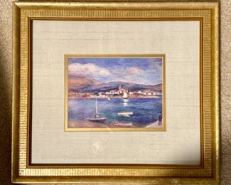 Small framed reproduction print by Claude Monet