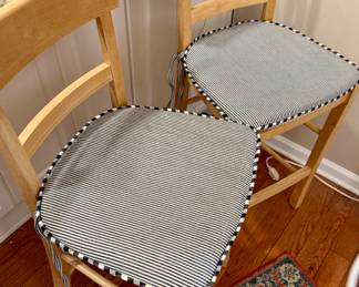 Blond wood counter height chairs