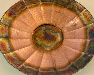 Large copper plate decor