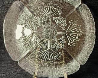 Dansk glass serving plate