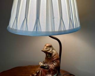 Vintage "Reading Monk" table lamp