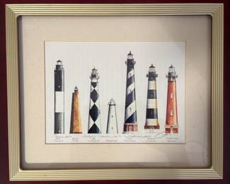 Framed print "North Carolina's Lighthouses"