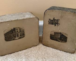 Antique lithograph printer stones