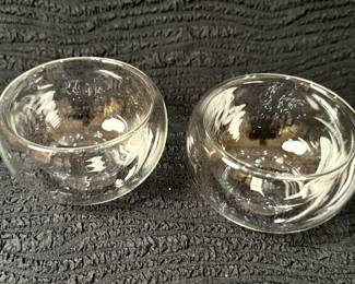 Glass tealight holders