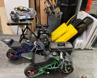 Pocket Bikes, Powered Winch, tables, and more!
