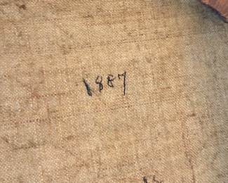 Framed antique 1887 oil painting signed by Tors