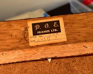 Framed, hand-painted and signed Daisy art