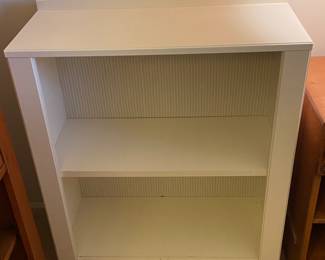 white book case