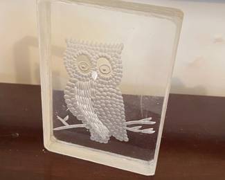 acrylic owl plaque