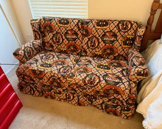 Vintage loveseat sofa with American Liberty and Eagle  motif - Brandon Furniture Co