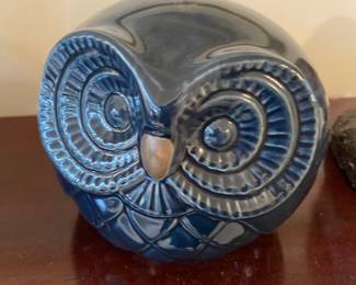 Ceramic blue owl