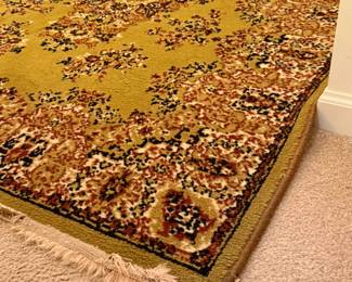Chartreuse Persian machine made rug (approx 3x5) 