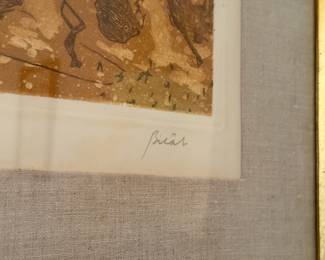 Framed Art by Briar, signed and numbered