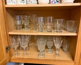 Assorted glassware