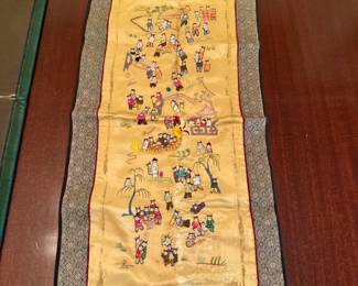 hand sewn silk tapestry
