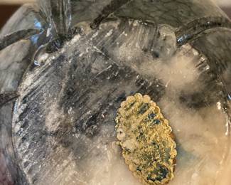 Alabaster stone big-eyed owl 