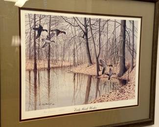 'Early March Woodies' 1989 - framed art by Ken Bucklen; signed and numbered