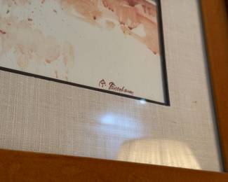 Framed art (Barn in Fall); by R. Tanenbaum