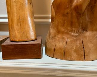 Artisan crafted, hand-carved wood sculptures 