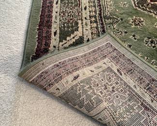 Sage and Plum machine made throw rug (approx. 2x3)