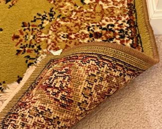 Chartreuse Persian machine made rug (approx 3x5) 