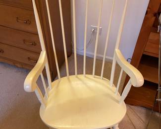 Vintage white painted rocking chair