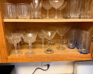 Assorted glassware