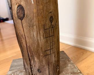 Artisan crafted, hand-carved wooded animal statue