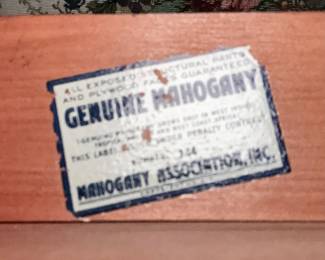 Antique Columbia Co. (1-drawer) mahogany side Table (music stand motif)