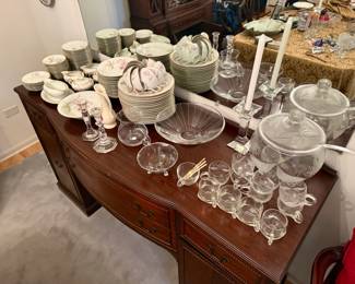 Bavarian China and Assorted Crystal
