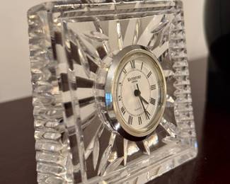 Vintage Waterford crystal desk clock