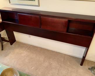 Vintage king mahogany bookcase headboard