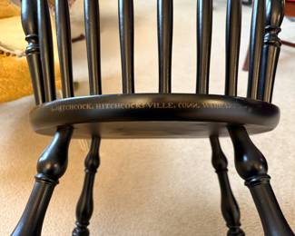 Hitchcock stenciled black harvest dining chairs