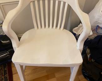 White painted Library chair