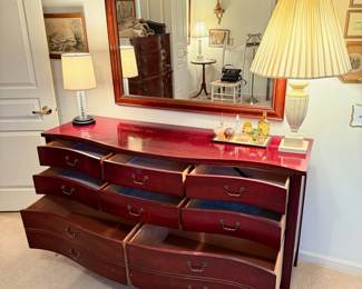 Vintage mahogany dresser by Dixie.