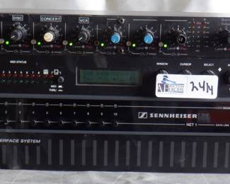 LOT OF 4 ELECTRONICS INCLUDING ASHLY LM308, MOTU MIDI TIME PIECE II, SENNHEISER NET 1 NETWORK, SHURE UHF NETWORK