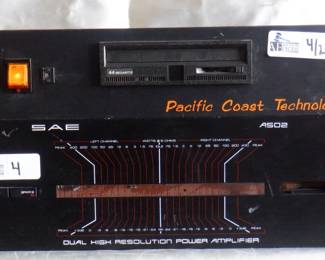 LOT OF 2 ELECTRONICS INCLUDING SAE A502 AMP, PACIFIC COAST TECHNOLOGIES 44 MEGA BYTE TAPE DRIVE