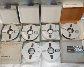 LOT OF 6 2" AUDIO TAPE USED