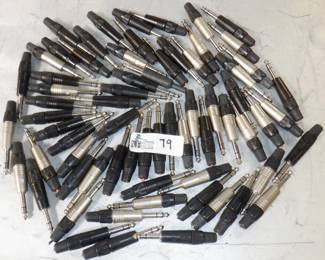 BOX NEUTRIK TRS 1/4" AUDIO CONNECTORS APPX 6O PIECES