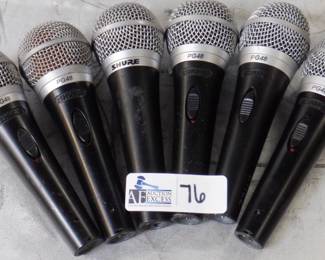 LOT OF 6 SHURE PG48 MICS