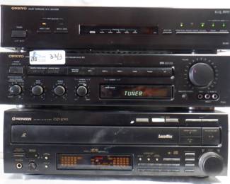 LOT OF 3 ELECTRONICS INCLUDING ONKYO P-301, PIONEER 