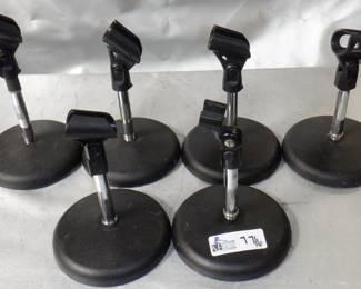 
LOT OF 6 DESKTOP MIC STANDS