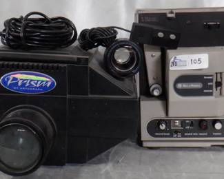 LOT OF 5 ELECTRONICS INCLUDING BELL & HOWELL, PRISM AUTOGRAPH, MINOLTA AUTOPAK, EUMIG DB SLI
