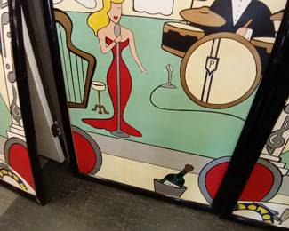 large oil on canvas unknown artist but it is signed, and one is marked on back who it was commissioned for by artist 