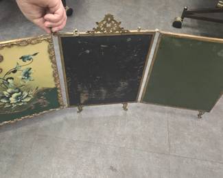 trifold Victorian vanity mirror 