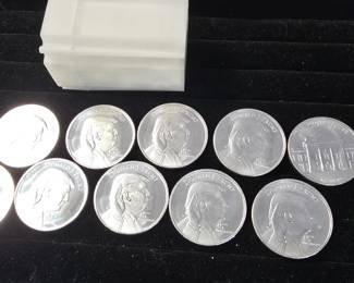 Trump presidential 1oz silver rounds 30 available 1 tube unopened 