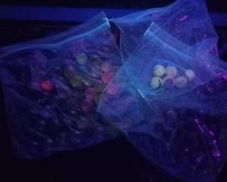 uranium and cadmium marbles and regular vintage marbles no duplicate pics we just have that many marbles