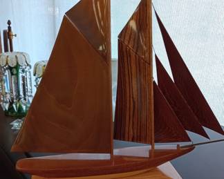 awesome wood carved sailing ship 